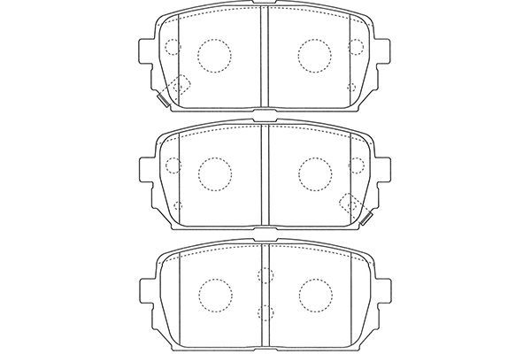 KAVO PARTS Piduriklotsi komplekt,ketaspidur BP-4023